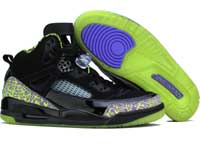 Cheap Air Jordan Spizike Black Citron Pure Purple White Shoes